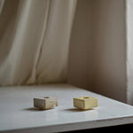 Kerzenhalter bunt und modular - Quadrat - gelb und beige von OBAstudios