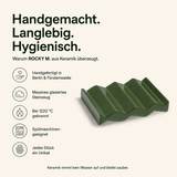 ROCKY M. Seifenschale aus Keramik mit Ablauf – WALD