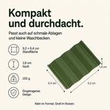 ROCKY M. Seifenschale aus Keramik mit Ablauf – WALD
