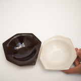 Small angular olive bowl • black