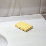 ROCKY M. • ceramic soap dish • arctic lemon yellow