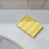 ROCKY M. • ceramic soap dish • arctic lemon yellow