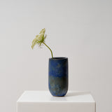 NIA Vase blau bronze