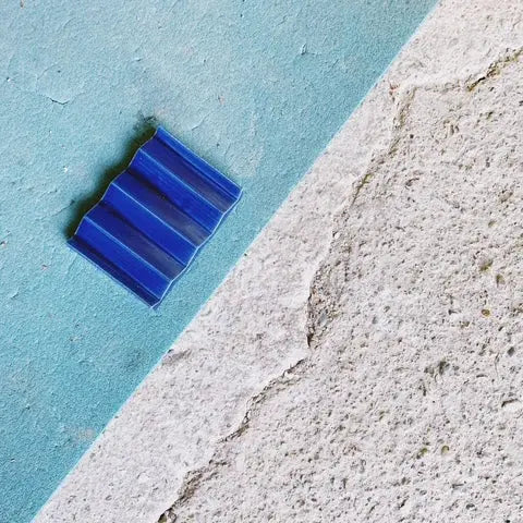 Seifenablage in kobalt blau