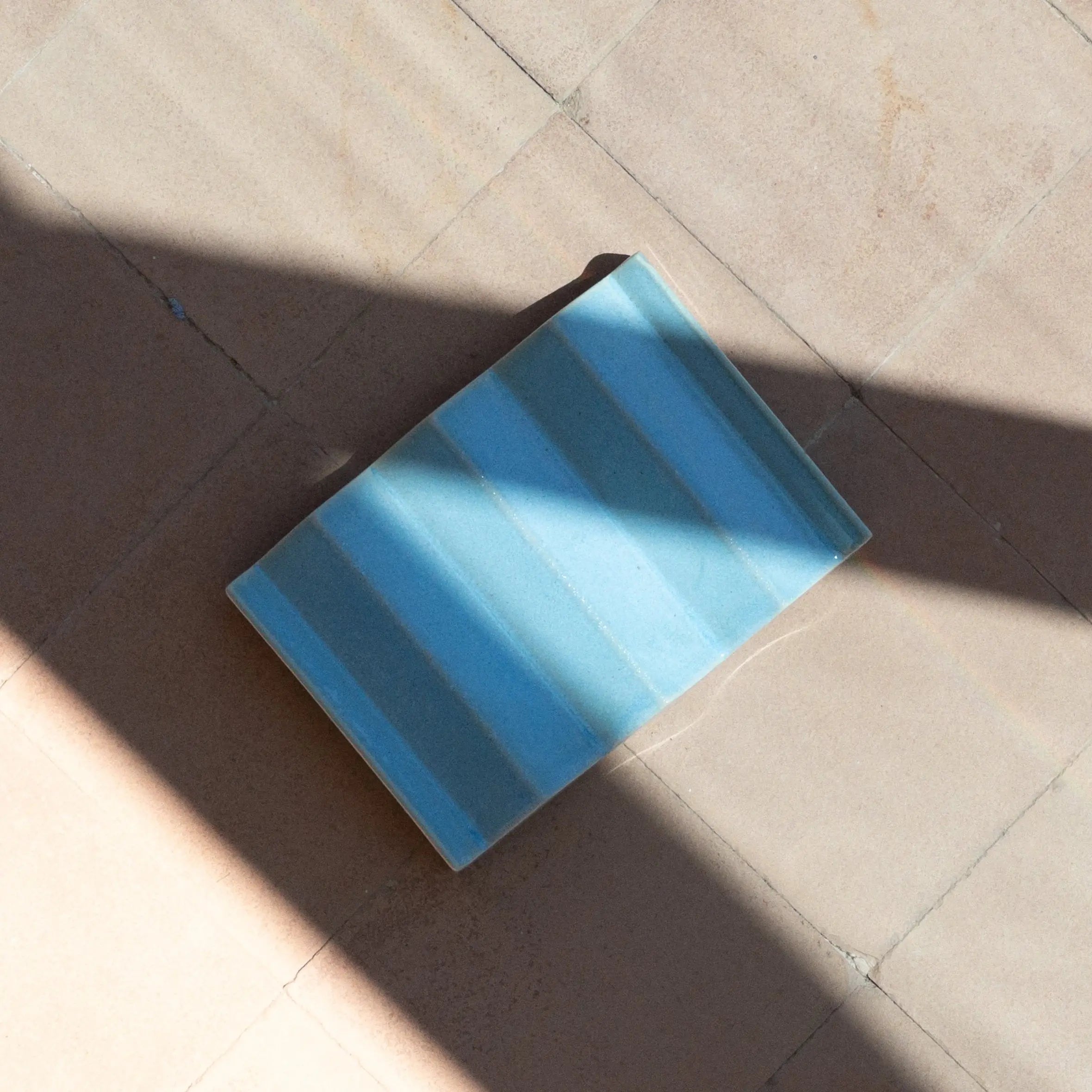 ROCKY M. • ceramic soap dish • ice blue - OBAstudios