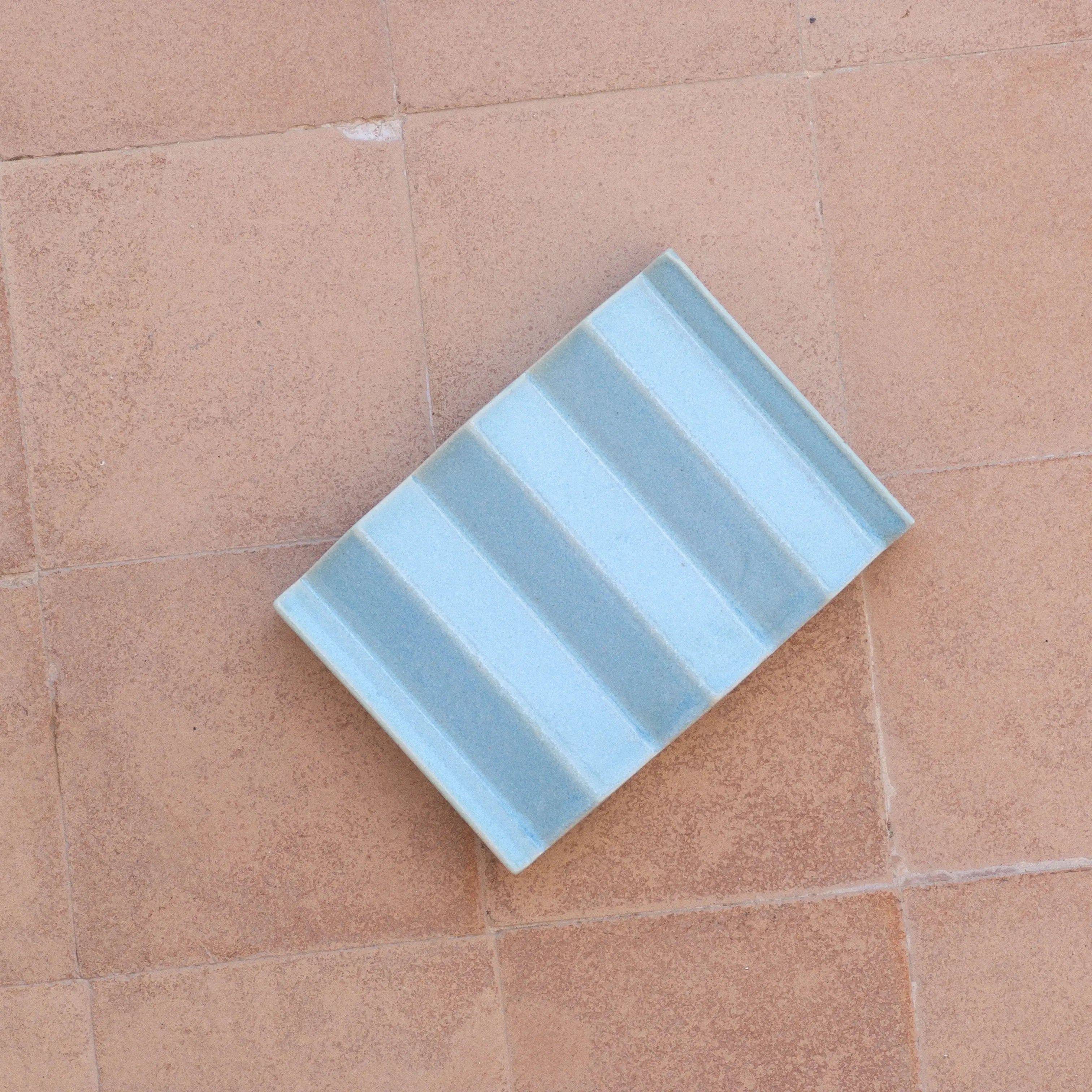 ROCKY M. • ceramic soap dish • ice blue - OBAstudios